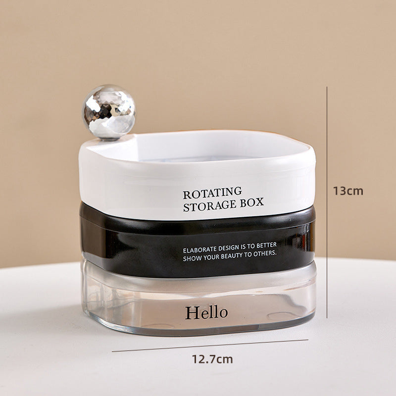 BOÎTE DE RANGEMENT DE BIJOUX ROTATIVE MULTICOUCHE