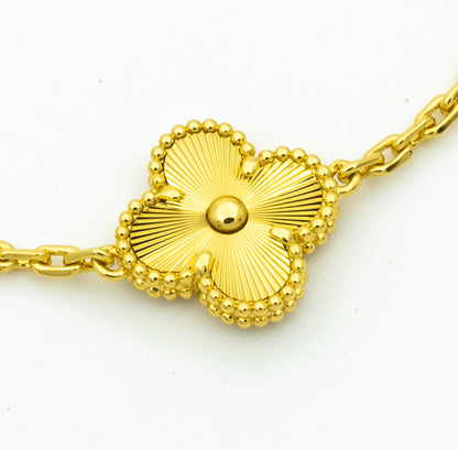 [✨Rose💎]BRACELET TRÈFLE 5 MOTIFS OR DIAMANT 