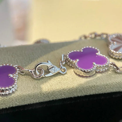 [✨Rose💎] CLOVER 5 MOTIF VIOLET BRACELET COLLECTION