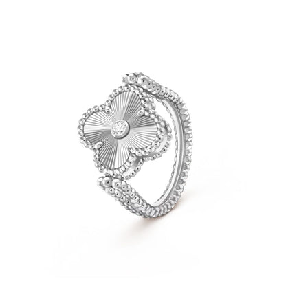 [✨Rose💎]BAGUE EN OR ROSE RIVERSIBLE CLOVER