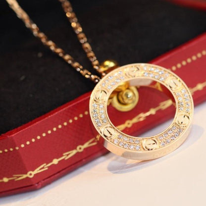 [✨Rose💎] COLLIER AMOUR RÉGLABLE OR ROSE 
