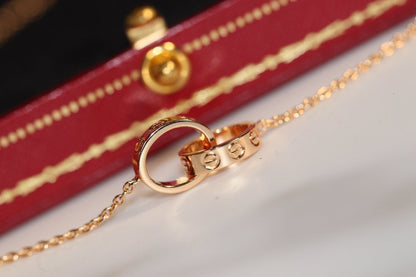 [✨Rose💎] COLLIER AMOUR OR ROSE ET ARGENT 