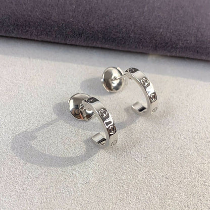 [✨Rose💎]Boucles d'oreilles Love 2,65 mm en argent 