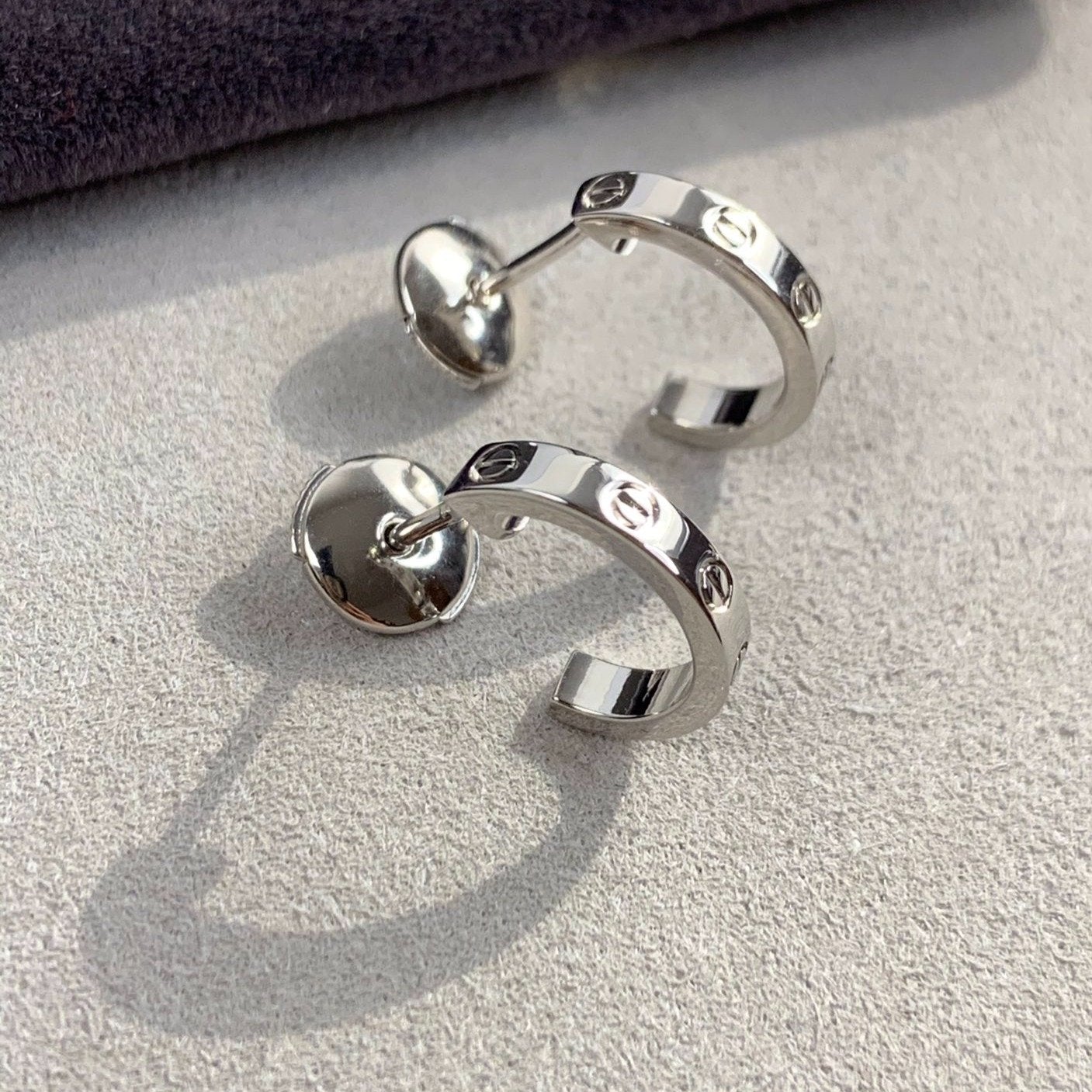 [✨Rose💎]Boucles d'oreilles Love 2,65 mm en argent 