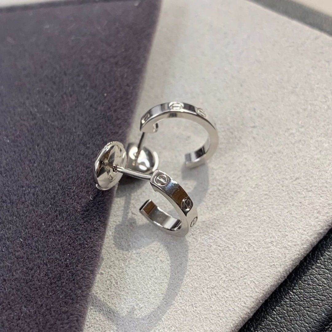 [✨Rose💎]Boucles d'oreilles Love 2,65 mm en argent 