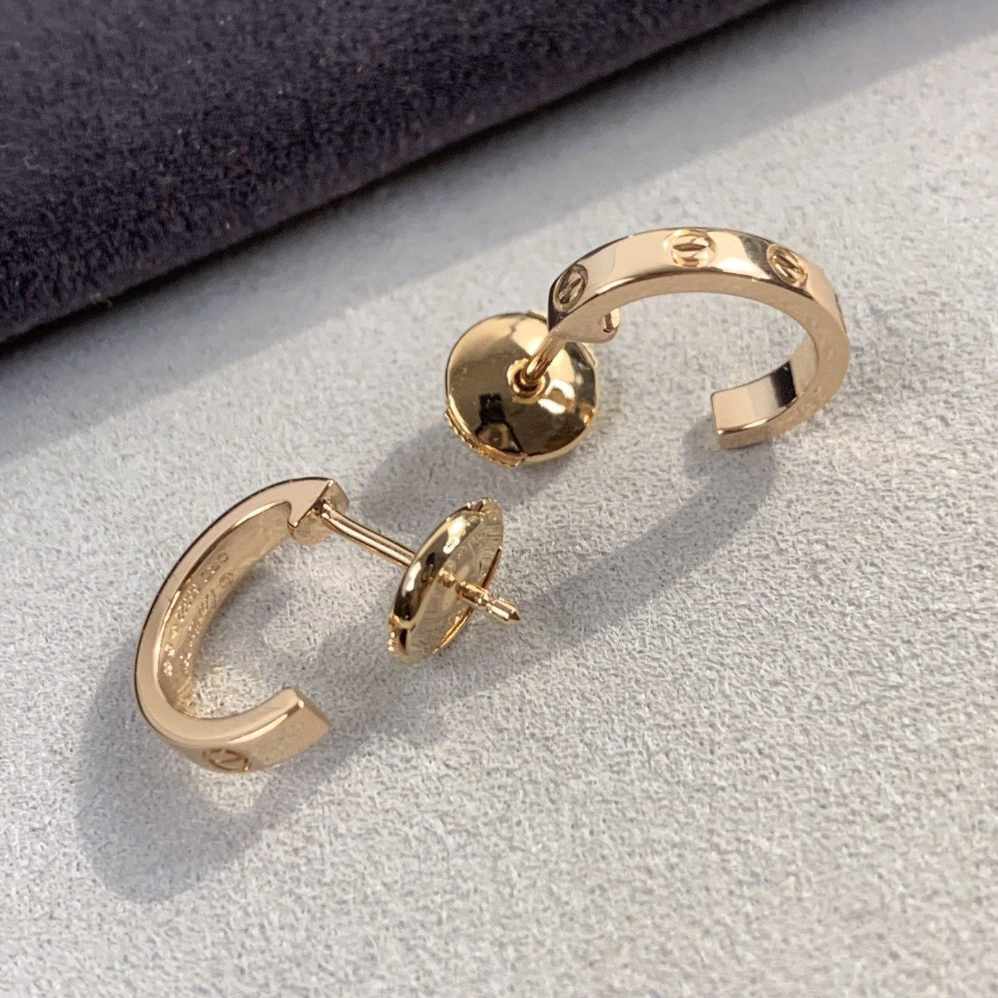 [✨Rose💎] BOUCLES D'OREILLES LOVE 2,65 MM OR ROSE 