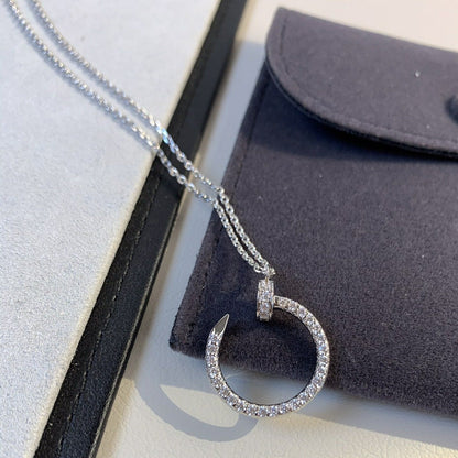 [✨Rose💎]COLLIER JUSTE ARGENT DIAMANTS 