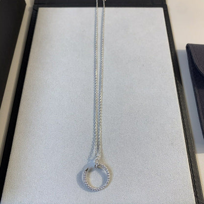 [✨Rose💎]COLLIER JUSTE ARGENT DIAMANTS 