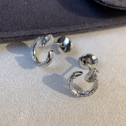 [✨Rose💎]Boucles d'oreilles JUSTE ARGENT DIAMANTS 
