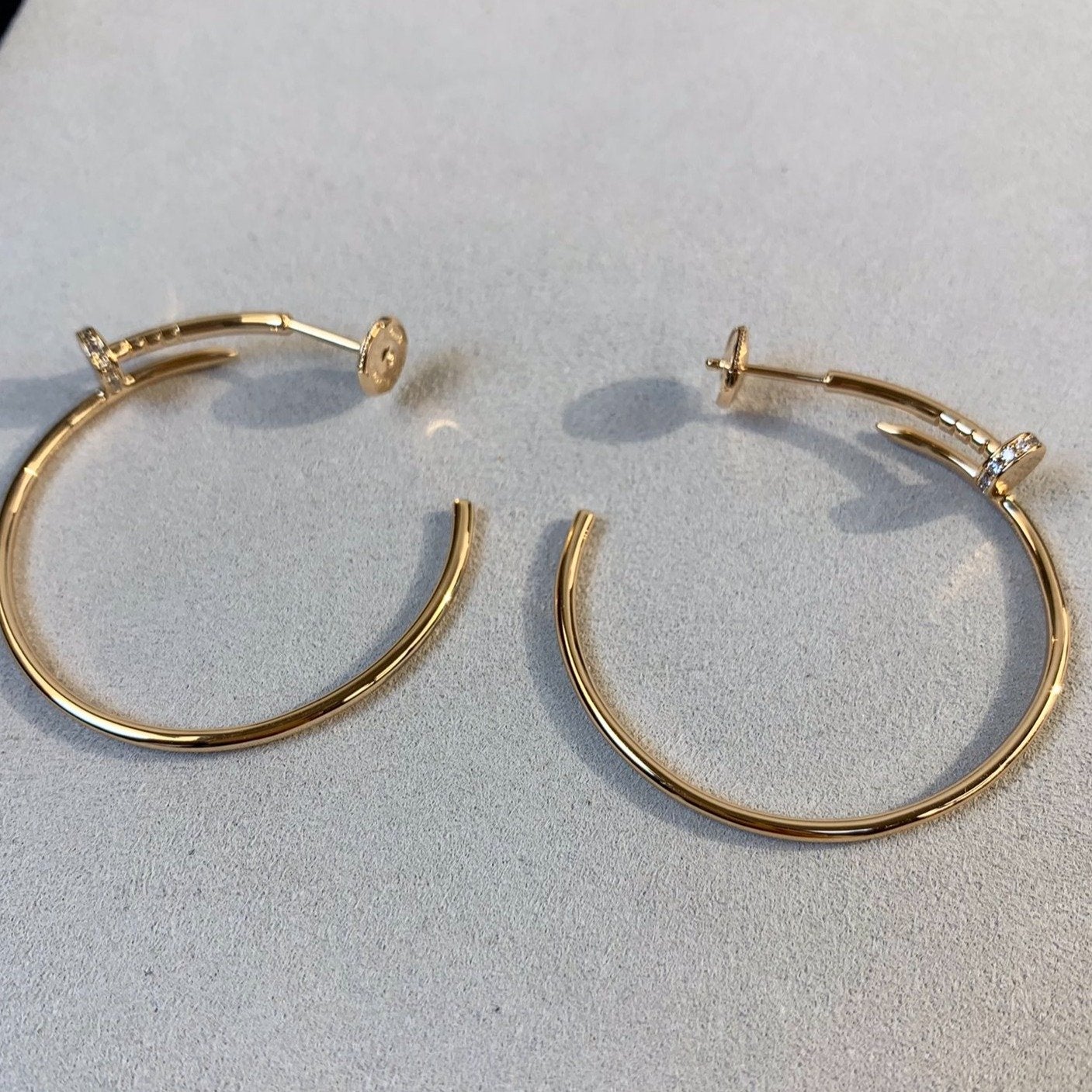[✨Rose💎]JUSTE EARRINGS GOLD DIAMONDS 1.8MM