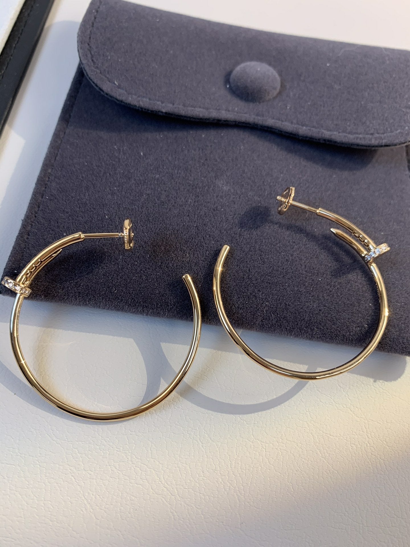 [✨Rose💎]JUSTE EARRINGS GOLD DIAMONDS 1.8MM