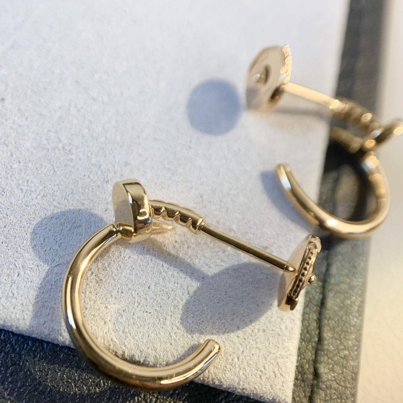 [✨Rose💎]Boucles d'oreilles JUSTE en or rose 