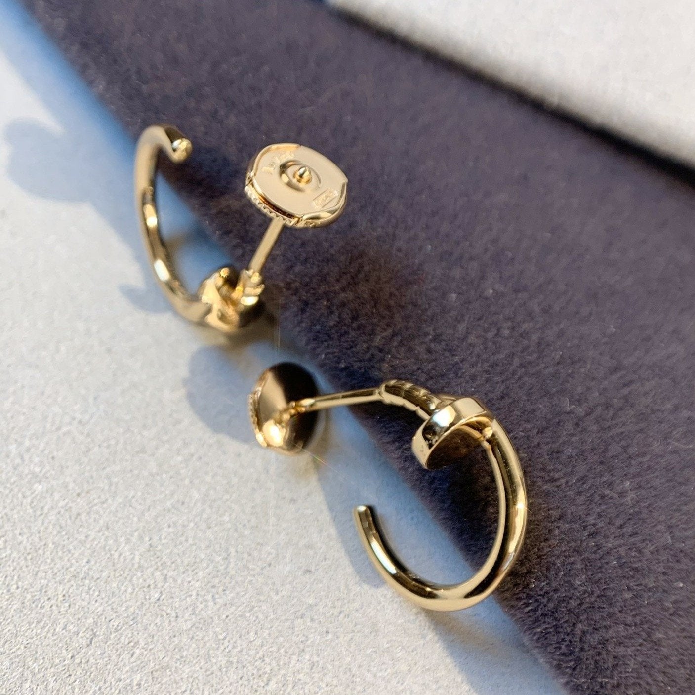 [✨Rose💎]Boucles d'oreilles JUSTE en or rose 