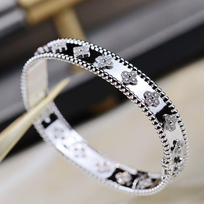 [✨Rose💎]BRACELET TRÈFLE DIAMANTS 8MM