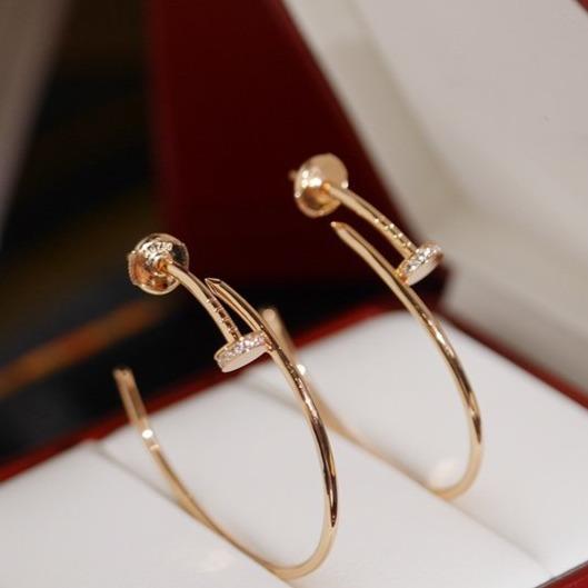 [✨Rose💎]Boucles d'oreilles JUSTE DIAMANTS 1,8 MM 