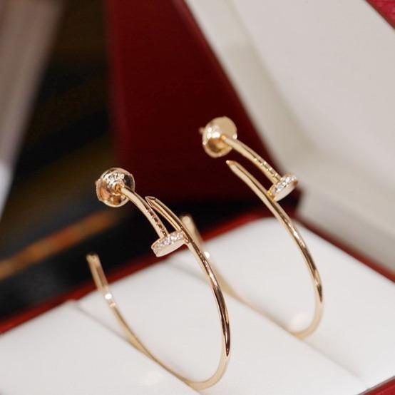[✨Rose💎]Boucles d'oreilles JUSTE DIAMANTS 1,8 MM 