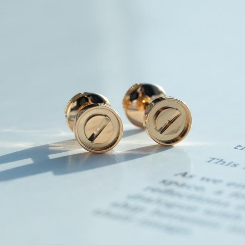 [✨Rose💎]BOUCLES D'OREILLES LOVE OR ROSE 10MM