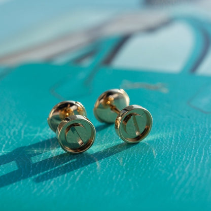 [✨Rose💎]BOUCLES D'OREILLES LOVE OR ROSE 10MM