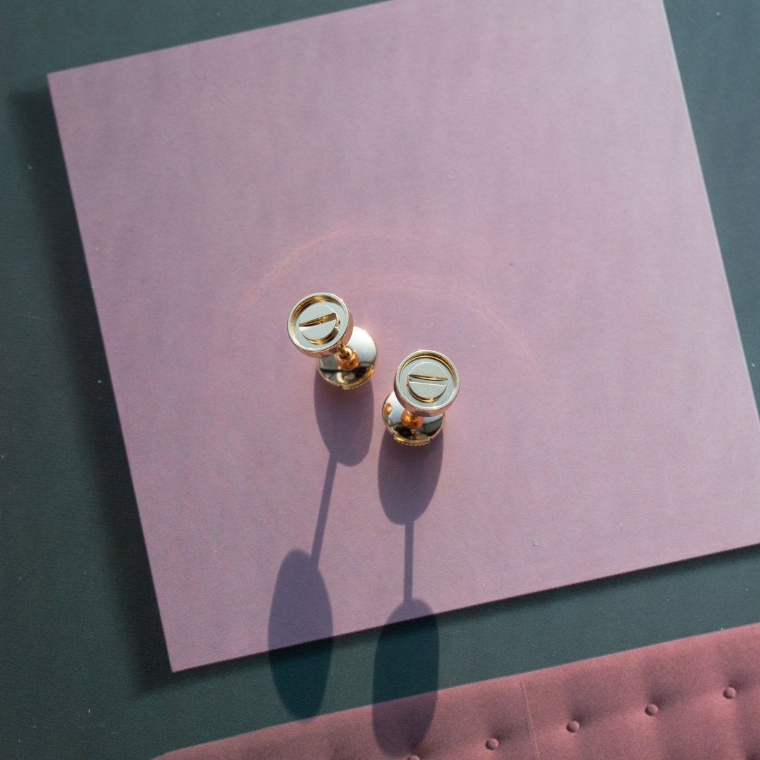 [✨Rose💎]BOUCLES D'OREILLES LOVE OR ROSE 10MM