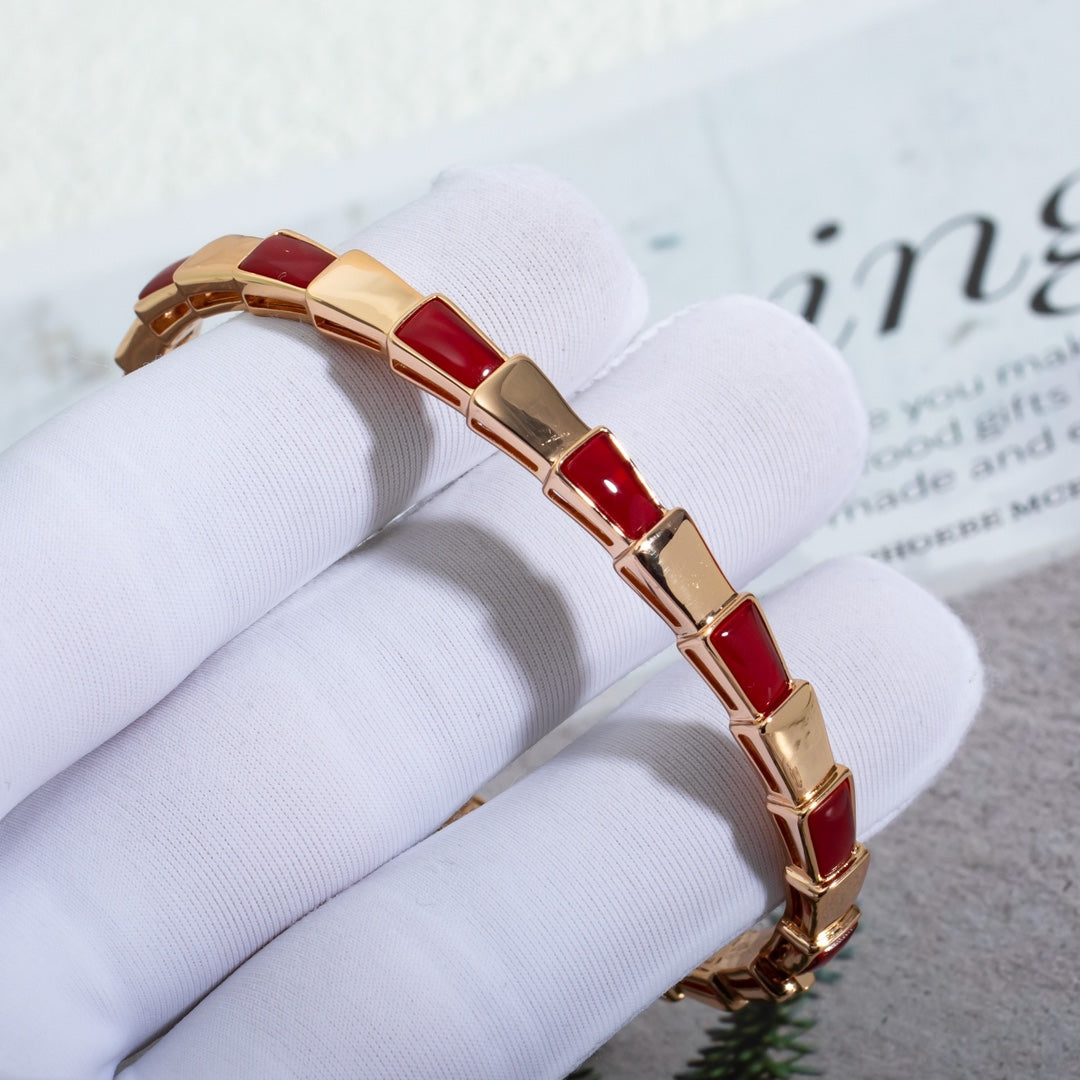 [✨Rose💎]BRACELET SERPENTI OR ROSE RUBELLITE