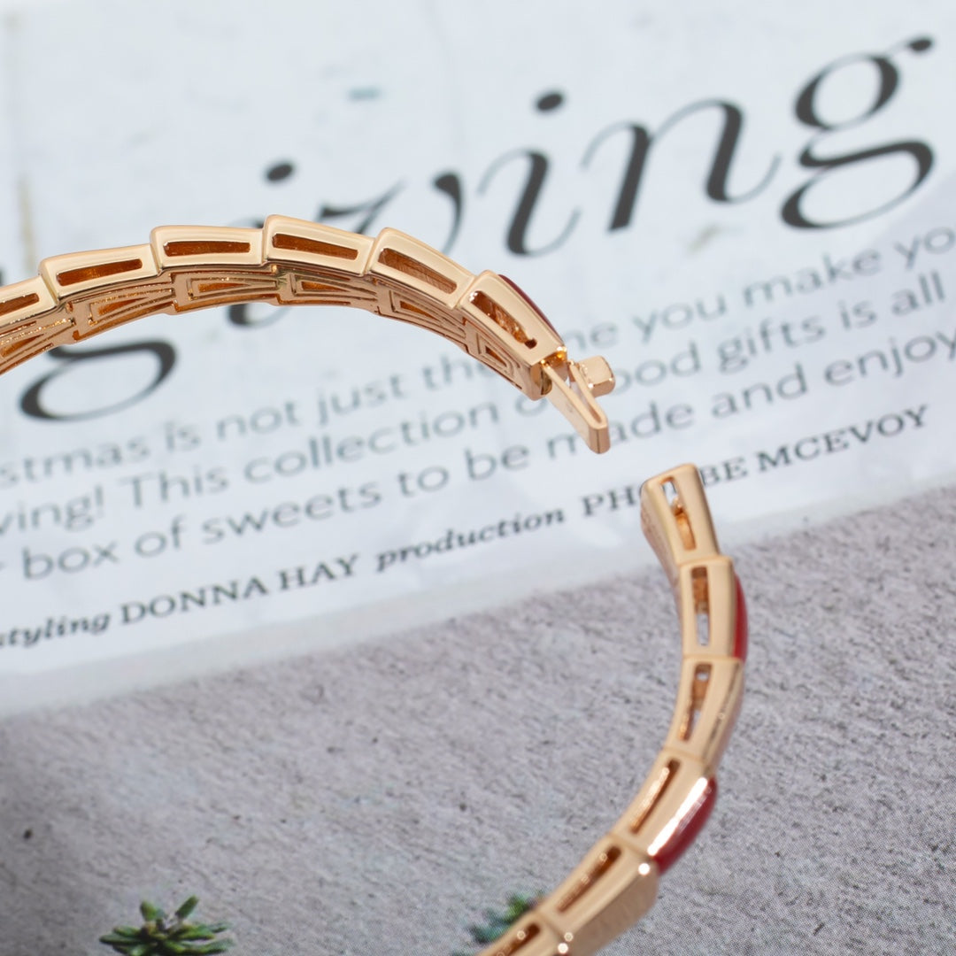 [✨Rose💎]BRACELET SERPENTI OR ROSE RUBELLITE