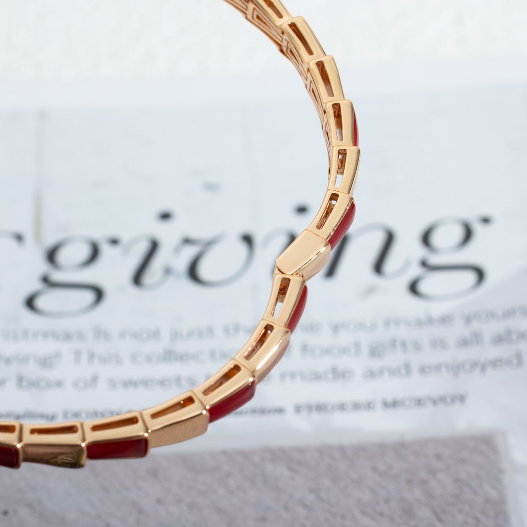 [✨Rose💎]BRACELET SERPENTI OR ROSE RUBELLITE