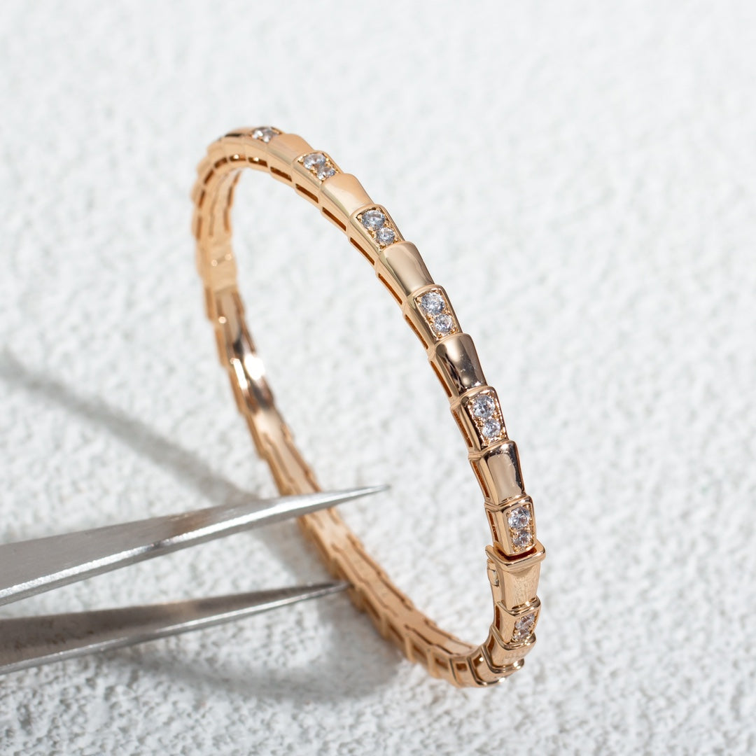 [✨Rose💎] PETIT BRACELET SERPENTI OR ROSE DIAMANT