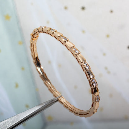 [✨Rose💎] PETIT BRACELET SERPENTI OR ROSE DIAMANT