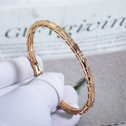 [✨Rose💎] PETIT BRACELET SERPENTI OR ROSE DIAMANT