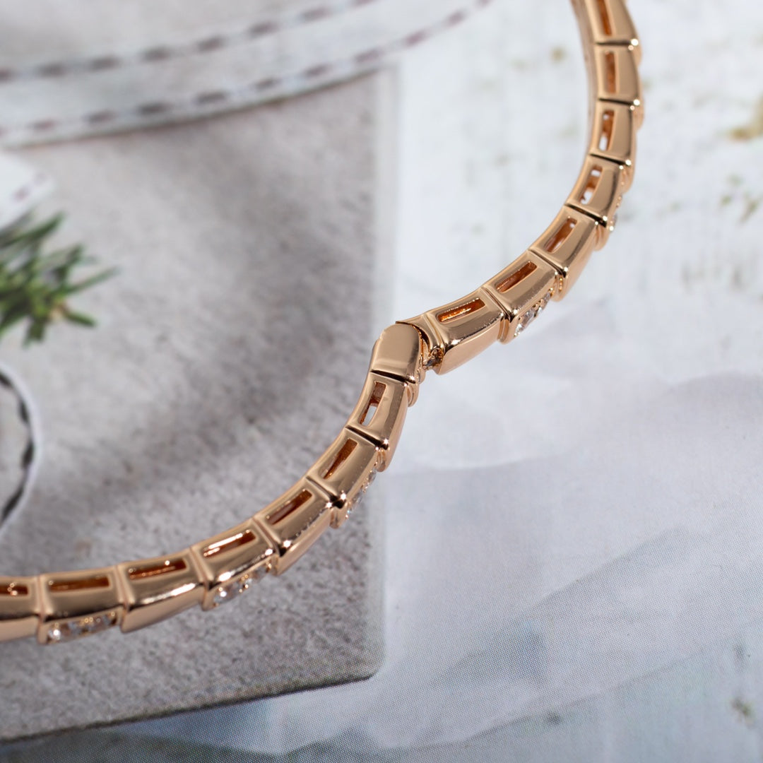 [✨Rose💎] PETIT BRACELET SERPENTI OR ROSE DIAMANT