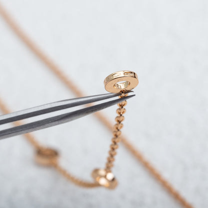 [✨Rose💎]COLLIER PARENTESI OR ROSE