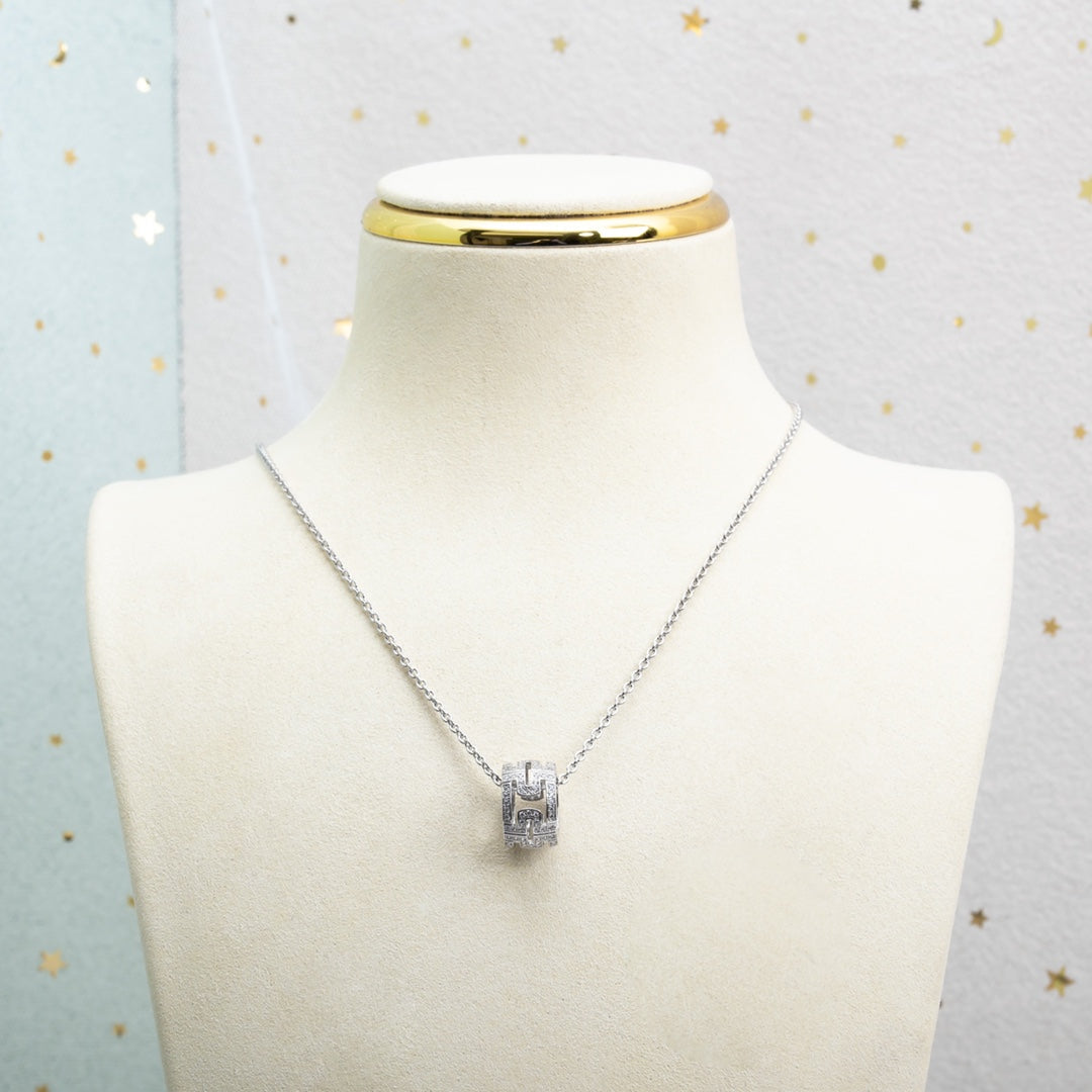 [✨Rose💎]PARENTESI COLLIER ARGENT DIAMANT