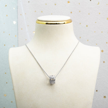 [✨Rose💎]PARENTESI COLLIER ARGENT DIAMANT