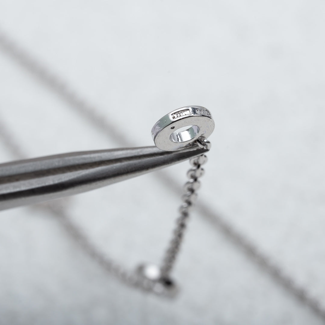 [✨Rose💎]PARENTESI COLLIER ARGENT DIAMANT