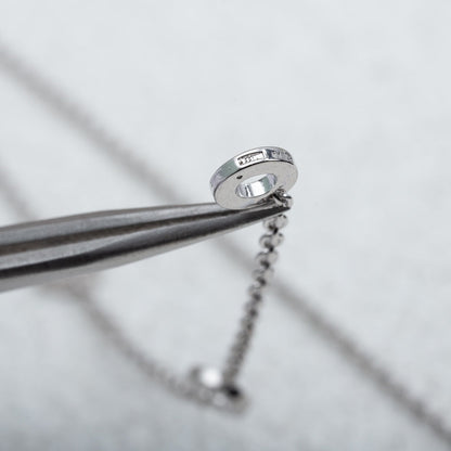 [✨Rose💎]PARENTESI COLLIER ARGENT DIAMANT