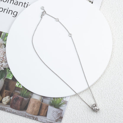 [✨Rose💎]PARENTESI COLLIER ARGENT DIAMANT