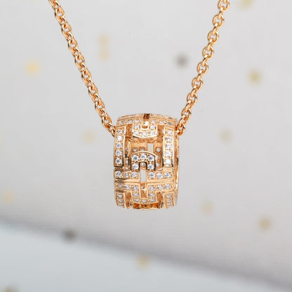 [✨Rose💎]PARENTESI COLLIER OR ROSE DIAMANT
