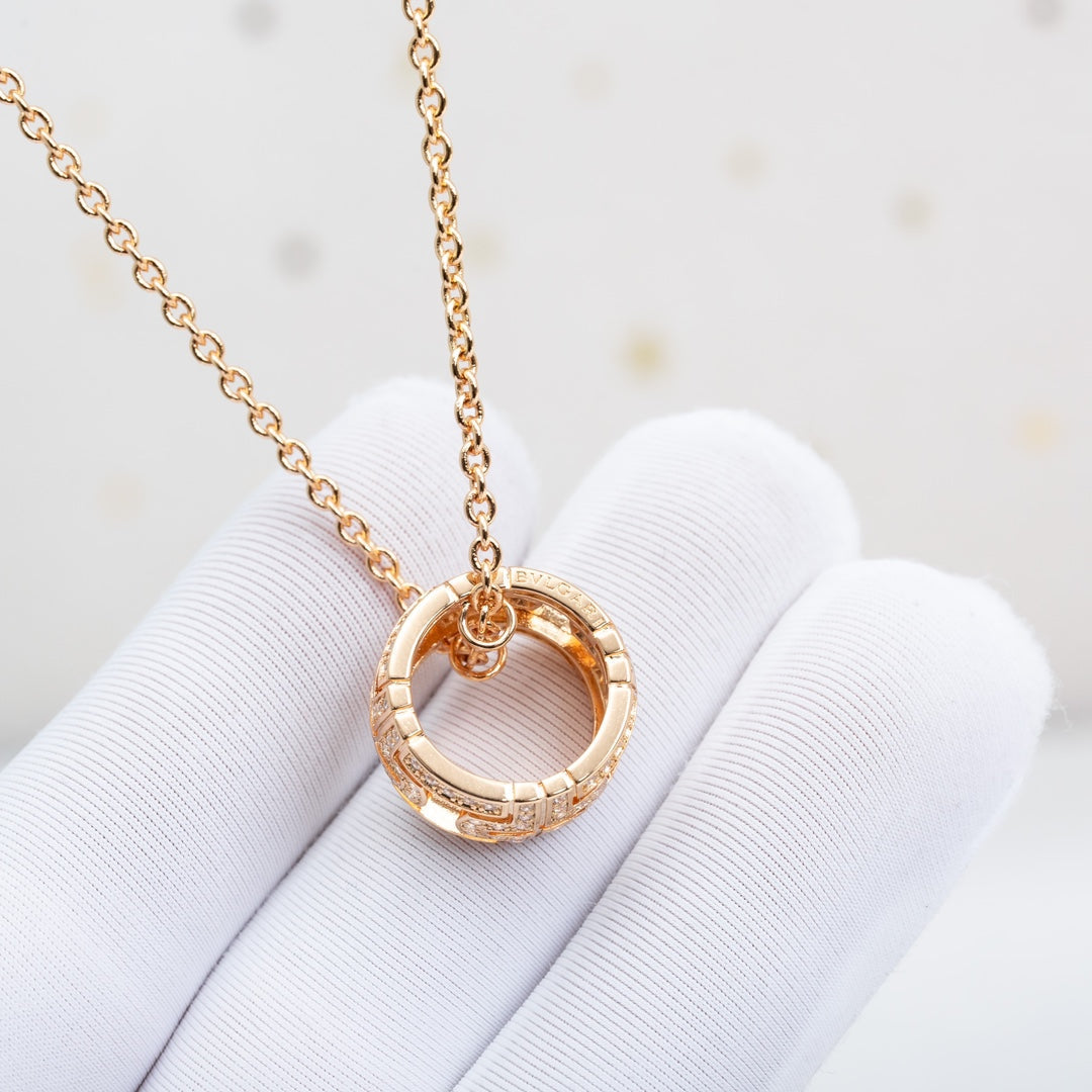 [✨Rose💎]PARENTESI COLLIER OR ROSE DIAMANT