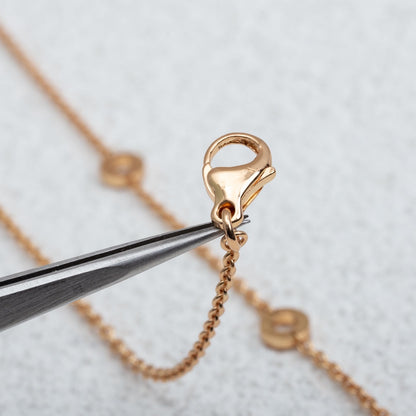 [✨Rose💎]PARENTESI COLLIER OR ROSE DIAMANT
