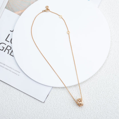 [✨Rose💎]PARENTESI COLLIER OR ROSE DIAMANT