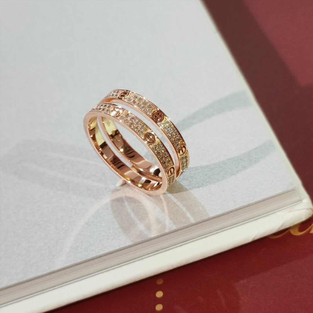 [✨Rose💎]BAGUE D'AMOUR DIAMANT 2,65 MM 