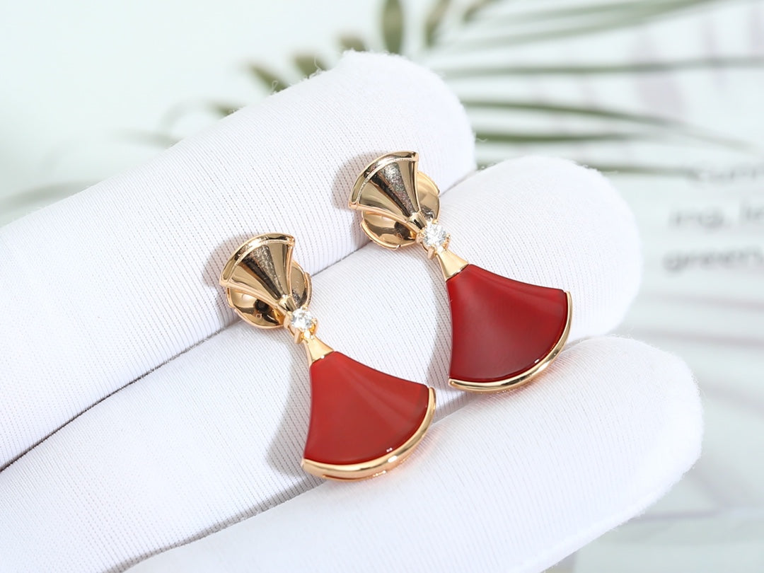 [✨Rose💎]Boucles d'oreilles DREAM Cornaline en or rose