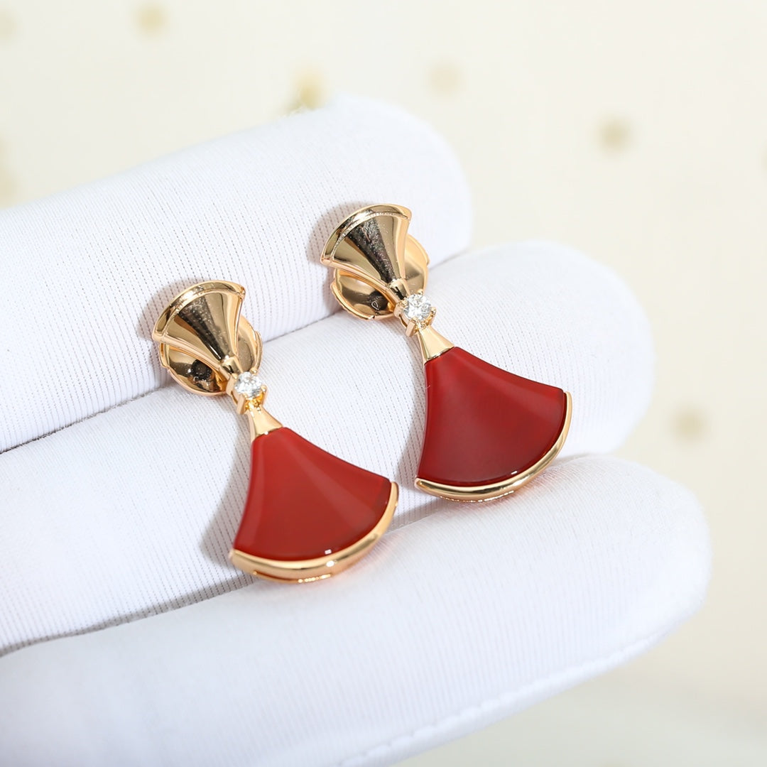 [✨Rose💎]Boucles d'oreilles DREAM Cornaline en or rose