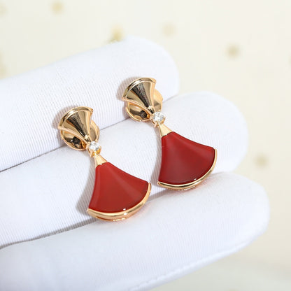 [✨Rose💎]Boucles d'oreilles DREAM Cornaline en or rose