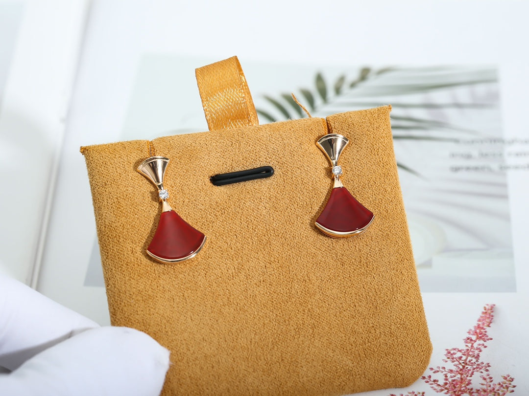 [✨Rose💎]Boucles d'oreilles DREAM Cornaline en or rose