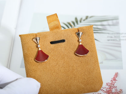 [✨Rose💎]Boucles d'oreilles DREAM Cornaline en or rose