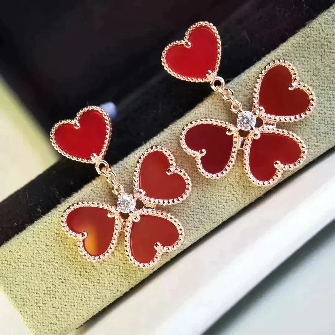 [✨Rose💎]BOUCLES D'OREILLES MELIOT CORNALINE
