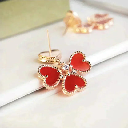 [✨Rose💎]BOUCLES D'OREILLES MELIOT CORNALINE