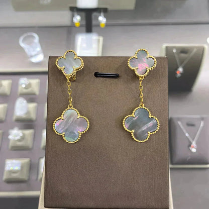 [✨Rose💎]BOUCLES D'OREILLES TRÈFLE 2 MOTIFS (CHOIX MULTIPLES)