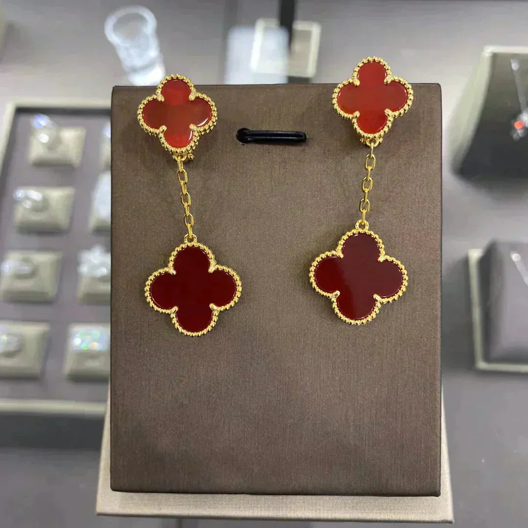 [✨Rose💎]BOUCLES D'OREILLES TRÈFLE 2 MOTIFS (CHOIX MULTIPLES)